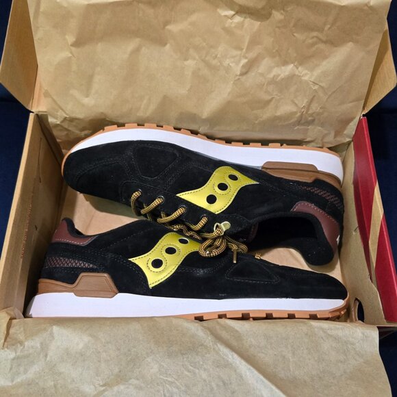 Saucony Shadow Original Black / Gold Men's Size 11 US - Picture 3 of 4